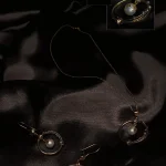 ست مروارید پلاک و گوشواره آویز